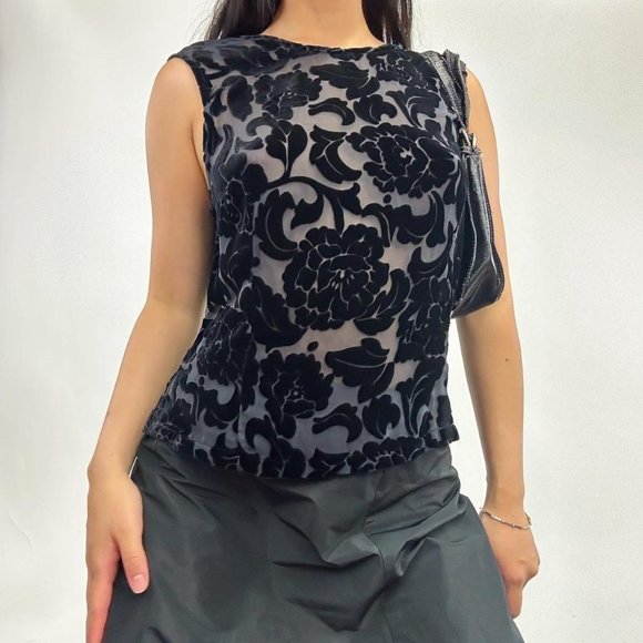 Vintage Louben Canada Sheet Delicate Lace Floral Tank - Picture 6 of 6